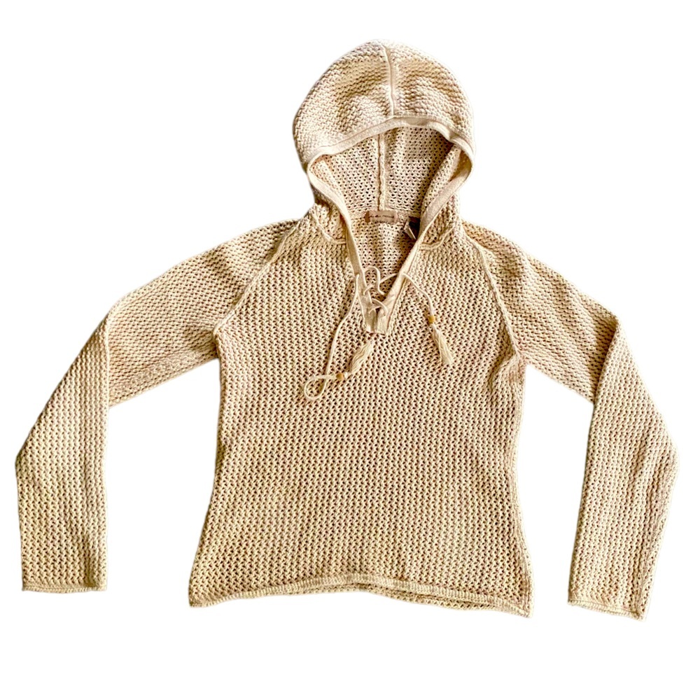 {I.E Relaxed} Crochet Pullover Hoodie